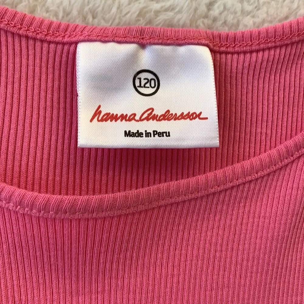 Hanna Andersson Pink Tank Top 120 Bird (6/7) EUC - Picture 5 of 7